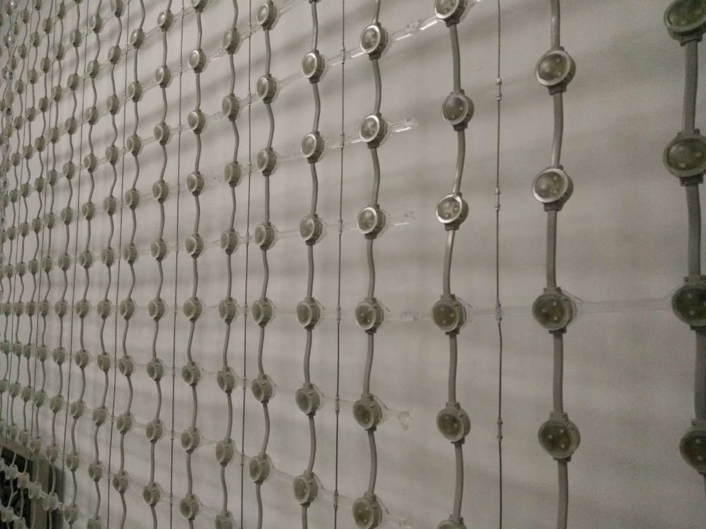 led mesh curtain UAE by Electro Media International