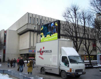 mobile led screen by Electro Media International