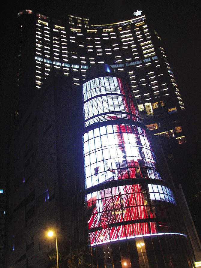 transparent led display screen by Electro Media International
