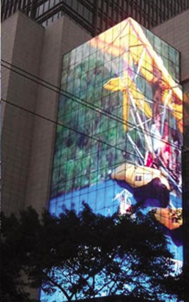 transparent led display screen by Electro Media International