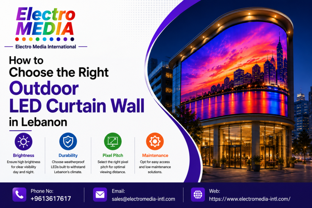 Outdoor LED Curtain Wall in Lebanon