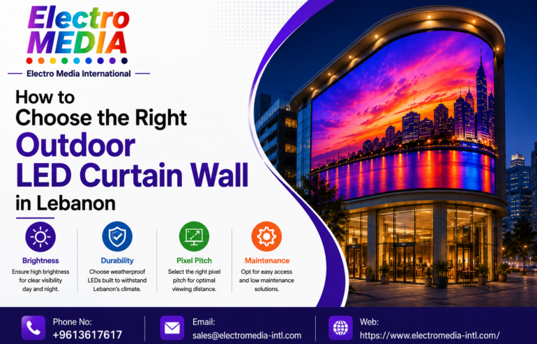 Outdoor LED Curtain Wall in Lebanon